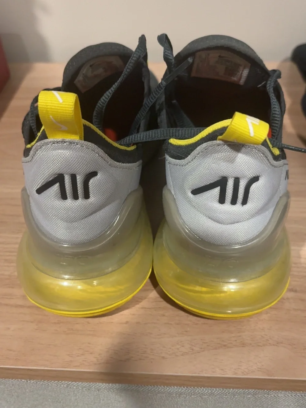Nike Black and Yellow Air Max 270 Sneakers